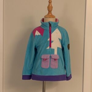 Obermeyer Girl’s Small Blue and Purple Fleece Pullover
